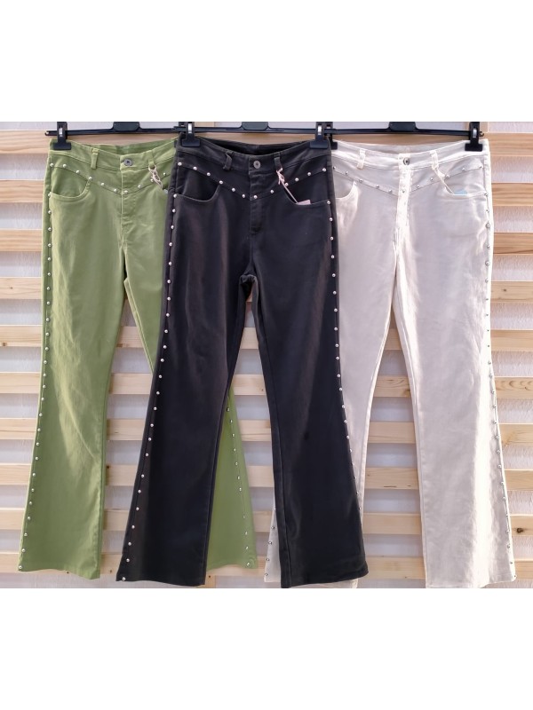 Jeans pesquero tachas