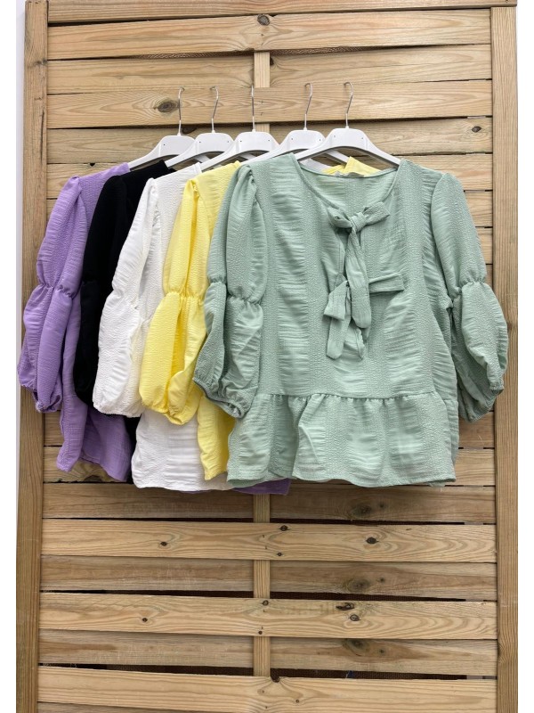 Camisa doble lazo con volante