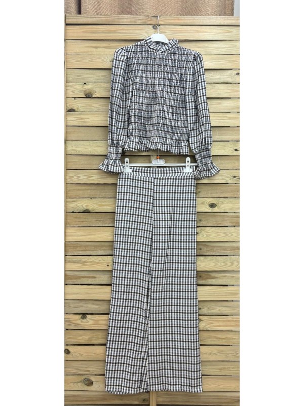 Camisa fruncida cuadros 2