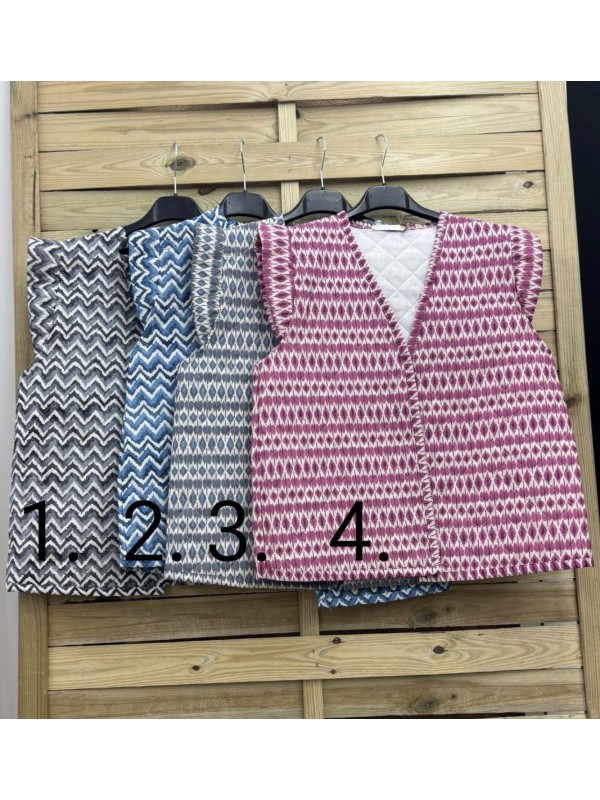 Chaleco midi estampado