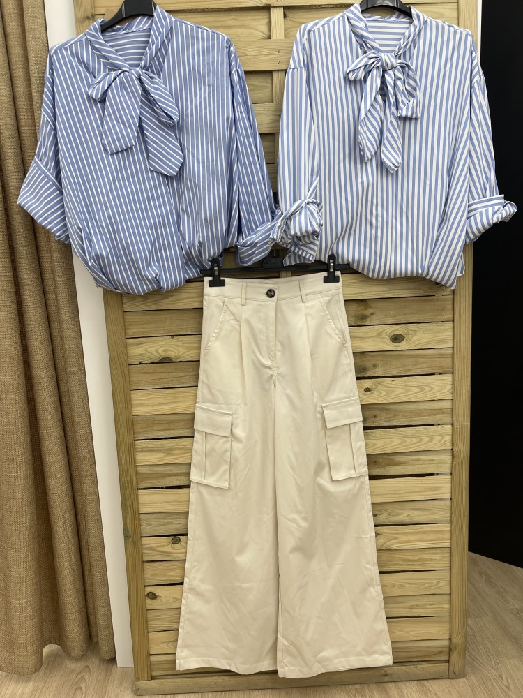 pantalon de tela con bolsillo