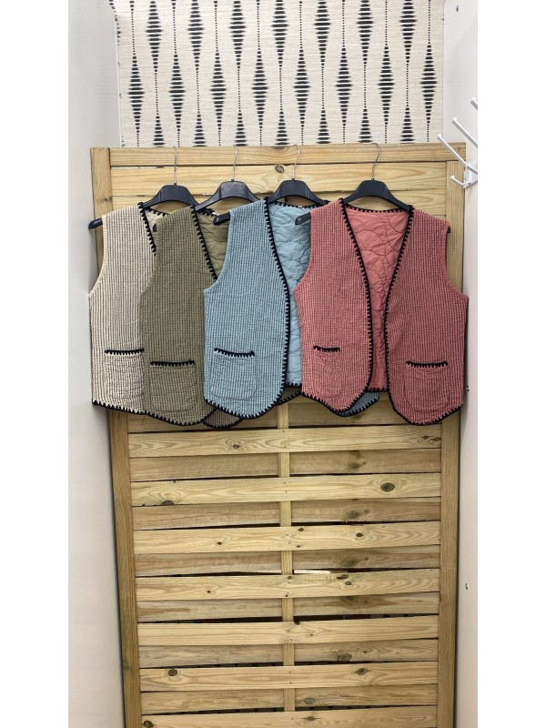 chaleco rayitas con vivo