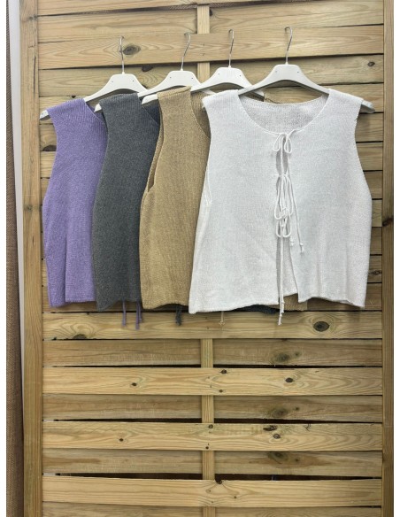 Chaleco de punto triple lazo