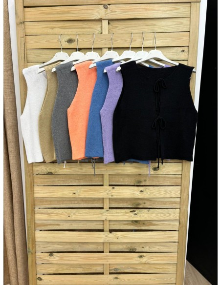 Chaleco de punto triple lazo