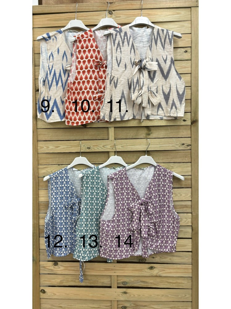 chaleco estampado doble lazo