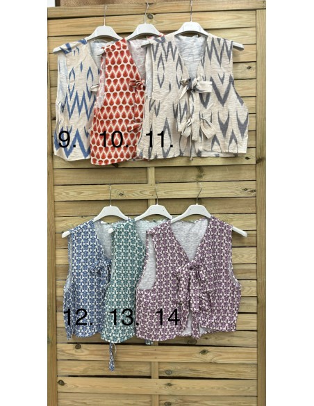chaleco estampado doble lazo