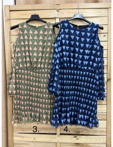 vestido de gasa abertura hombro