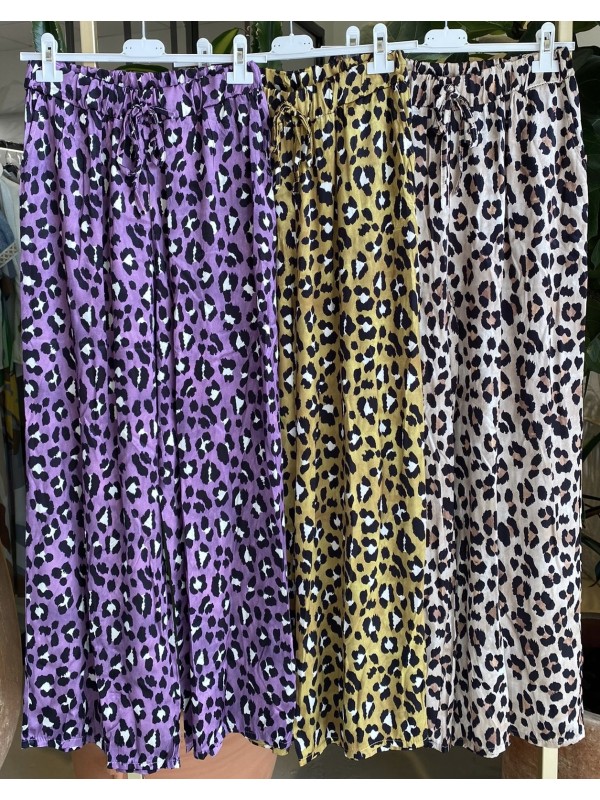 Pantalón print de satén