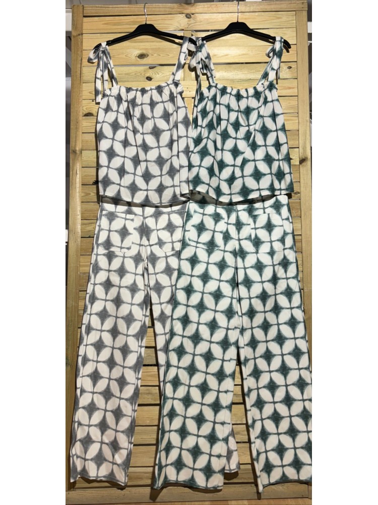 camisa rombo lazos en hombro