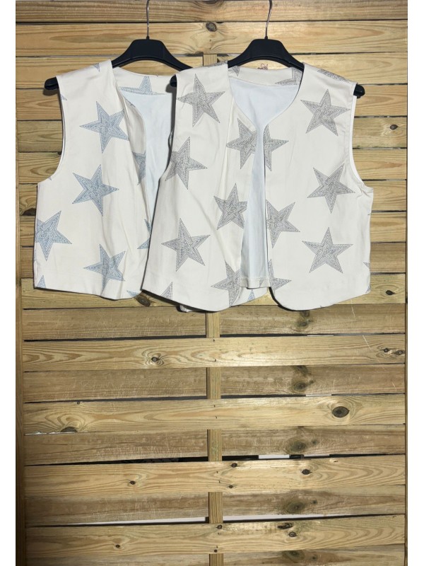 Chaleco vaquero estrellas