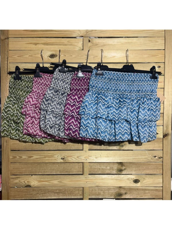 falda pantalon zig zag gasa