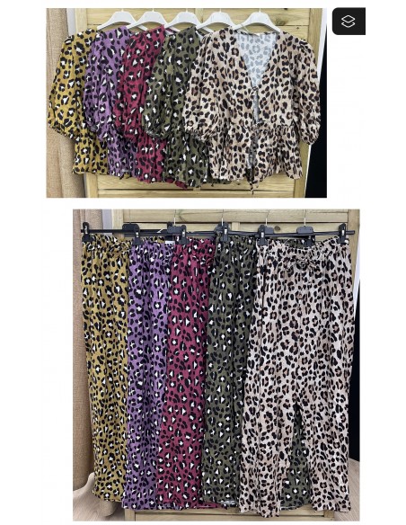 Camisa doble lazo leopardo