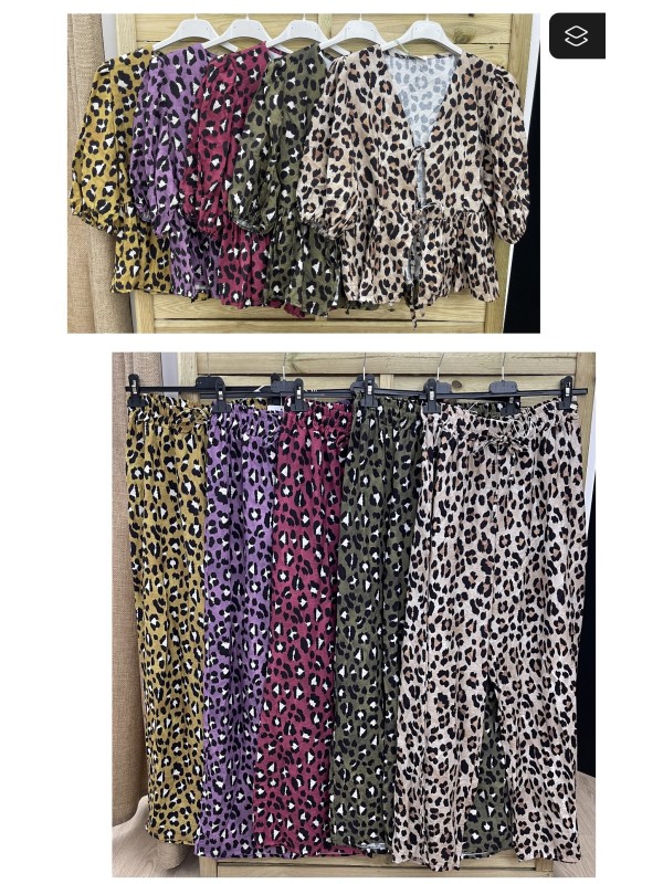 Pantalon recto de leopardo 2