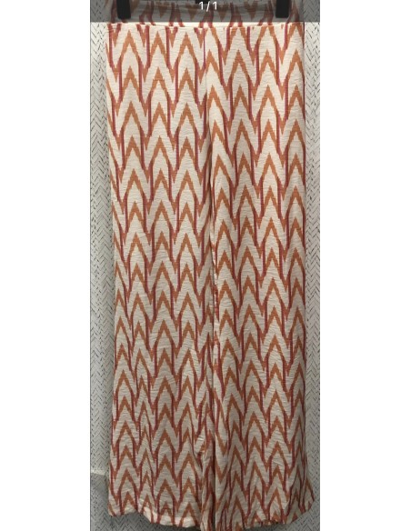 Pantalon recto estampado picos