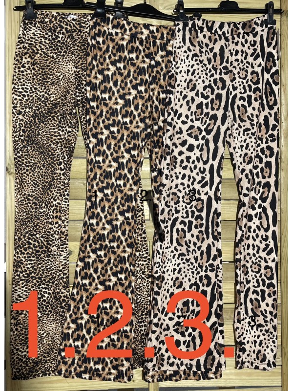 Pantalon elastico de leopardo