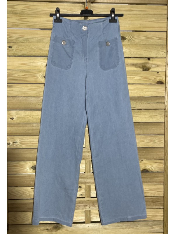 Pantalon rectos con boton bolsillo
