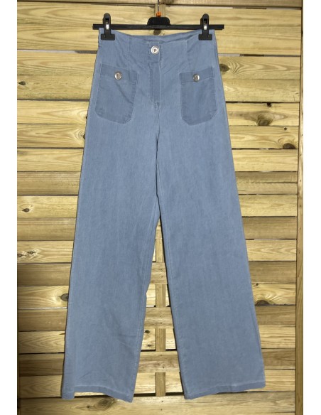 Pantalon rectos con boton bolsillo