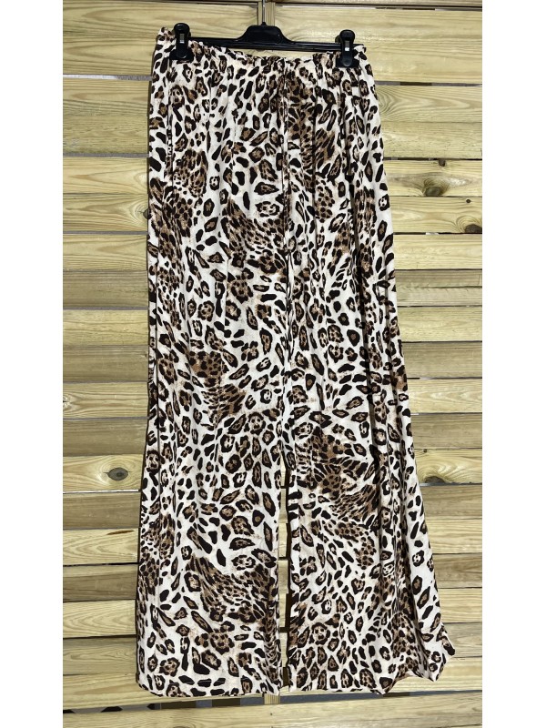 Pantalon fluido de leopardo