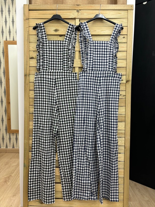 peto vichy con volantito