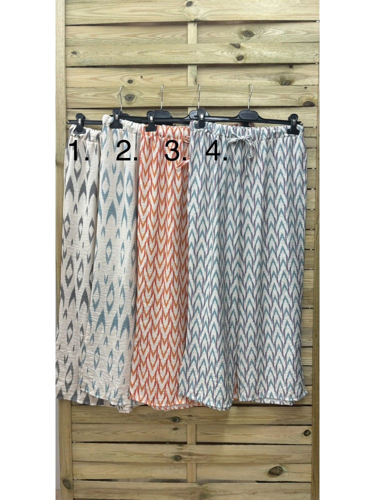 Pantalon recto con cordon estampado