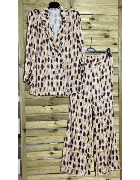 Traje de chaqueta manchas bicolor