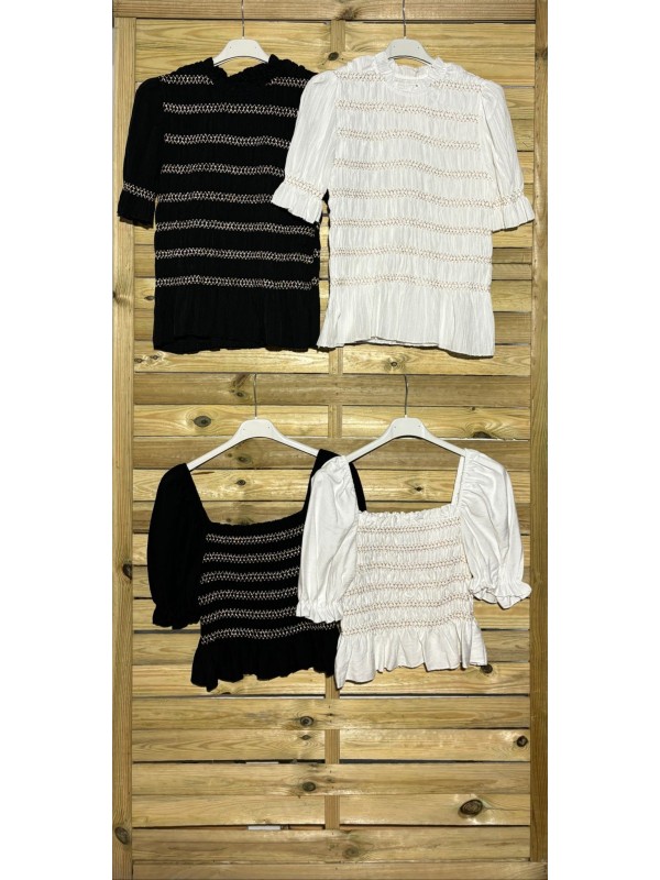 camisa hilo dorado manga corta