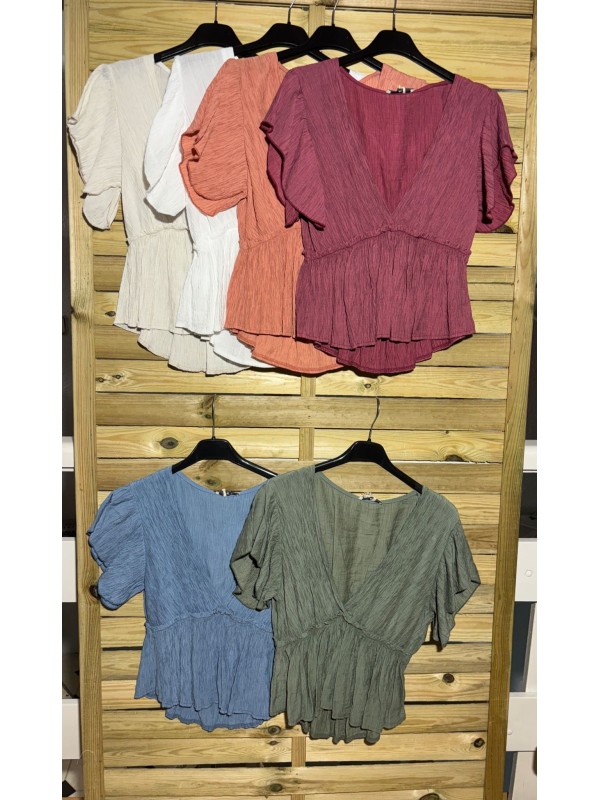 Camisa bambula de pico con elastico