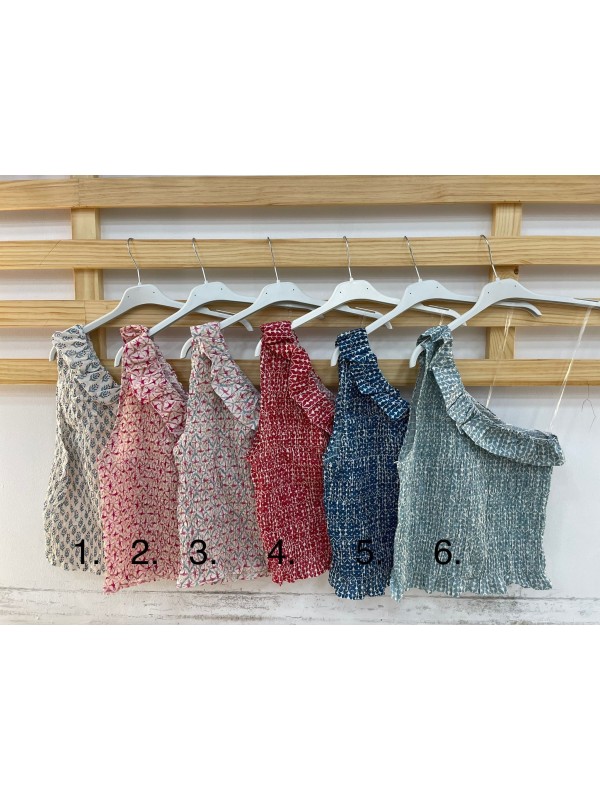 camisa asimetrica volante