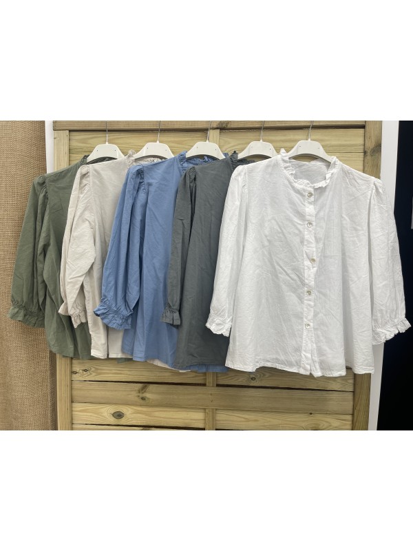 Camisa volantito manga francesa