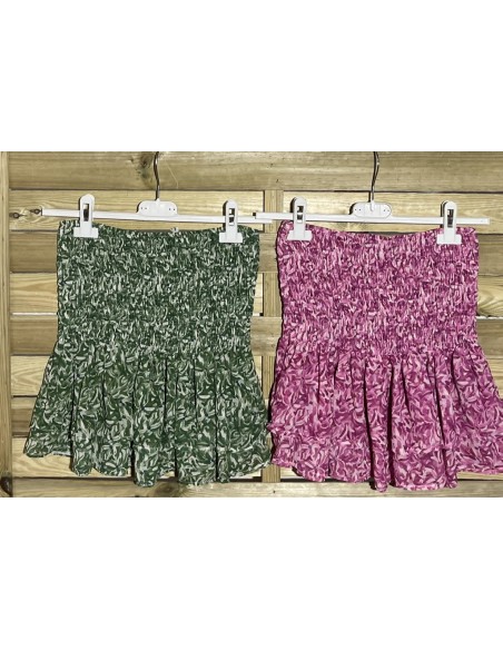 falda mini de gasa petalos