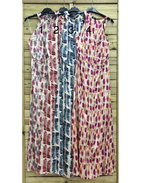 Vestido estampado de saten halter