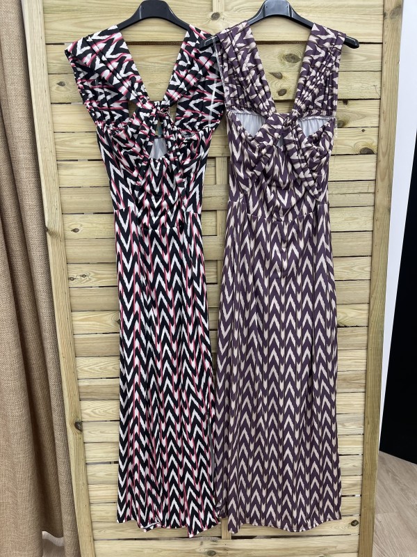 Vestido tirantas cruzadas picos