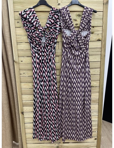 Vestido tirantas cruzadas picos