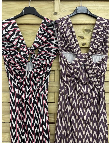 Vestido tirantas cruzadas picos