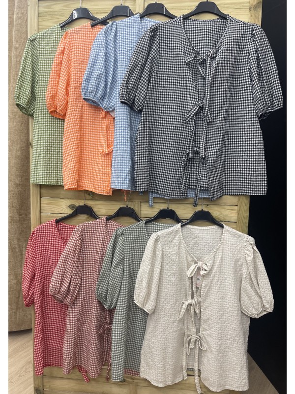 Camisa vichy triple lazo colores