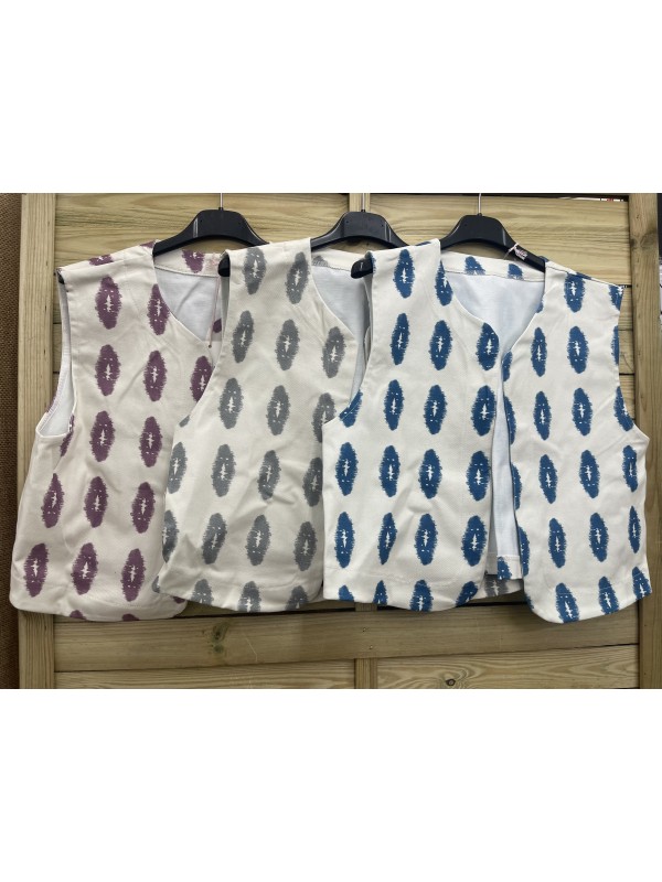 Chaleco estampado semilla