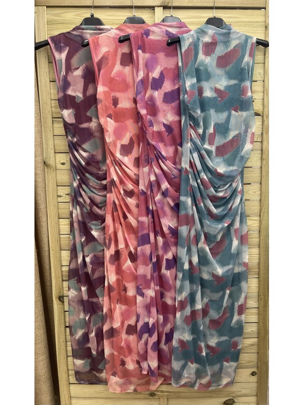 vestido de tul de sisa cuadros