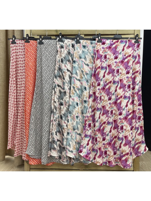 Falda midi colores