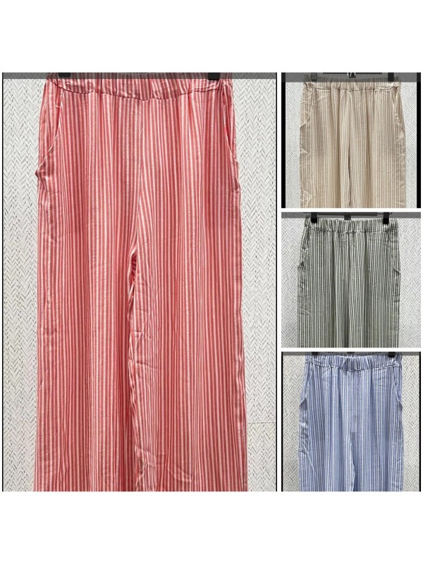 Pantalon recto de rayitas