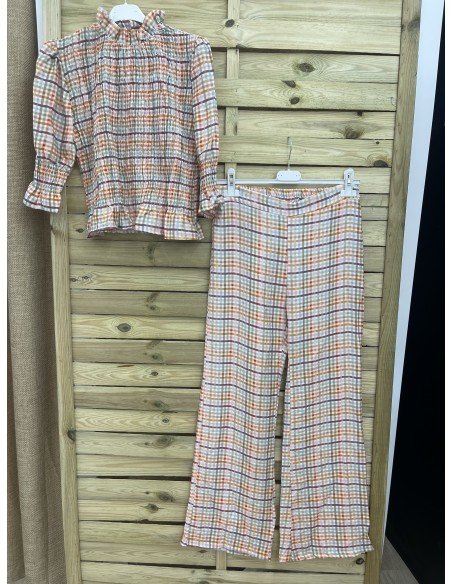 Pantalón culotte cuadros