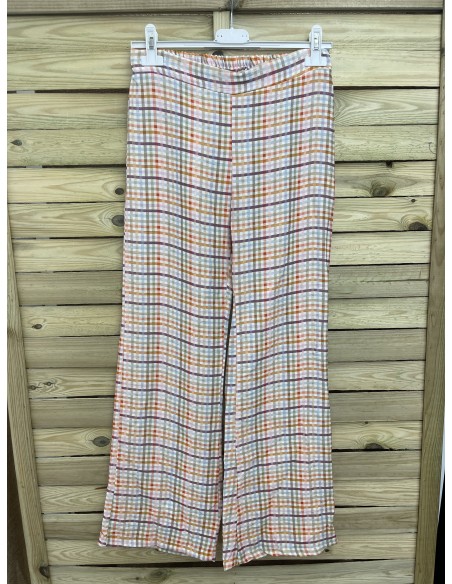 Pantalón culotte cuadros
