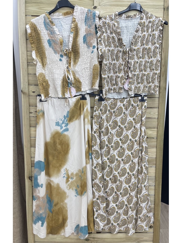 Falda midi estampada