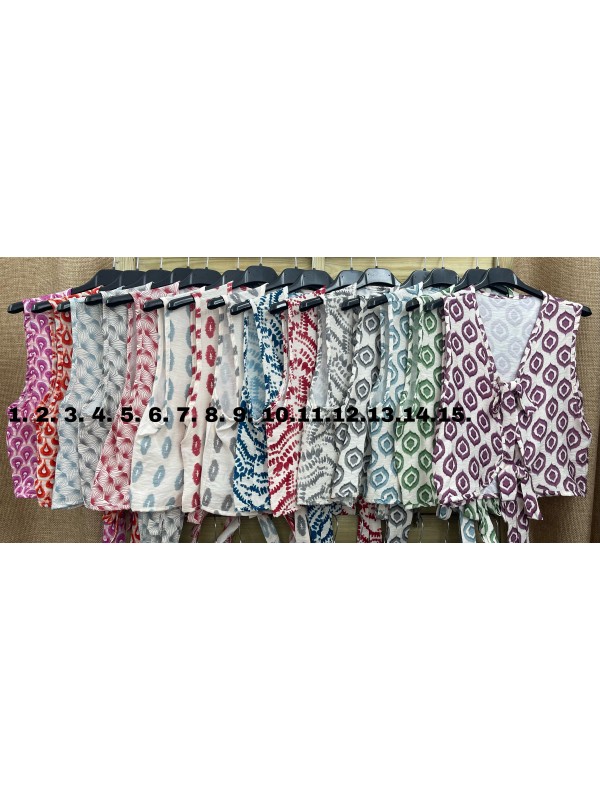 Chaleco estampado de doble lazo