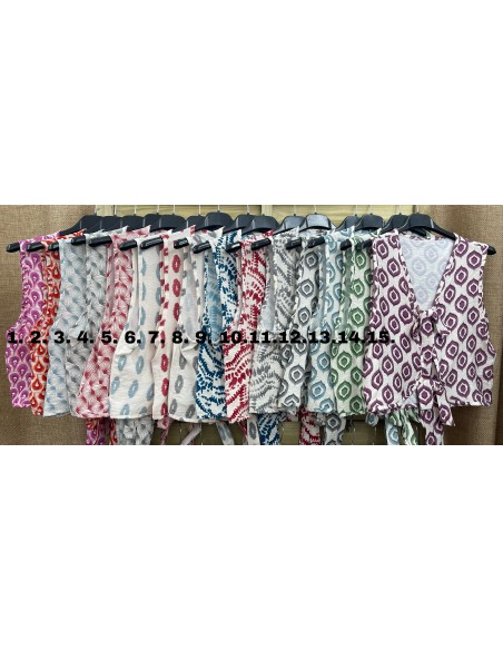 Chaleco estampado de doble lazo