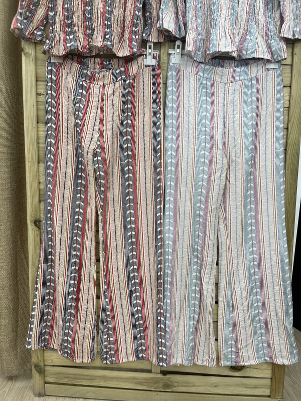 Pantalon recto étnico