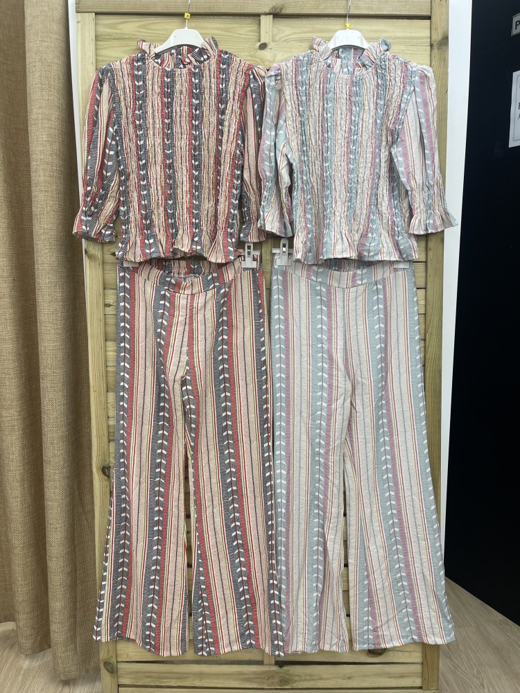 Pantalon recto étnico