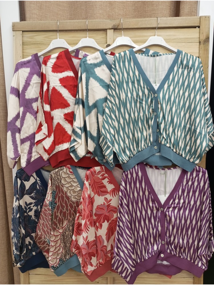 Bomber saten bordes de punto