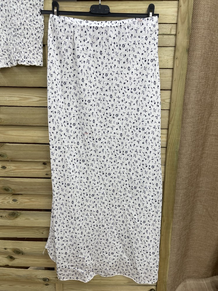 Falda midi estampada