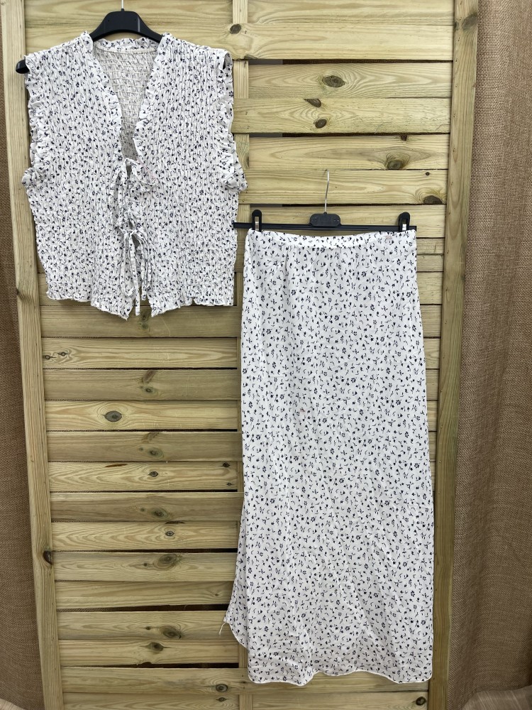 Falda midi estampada