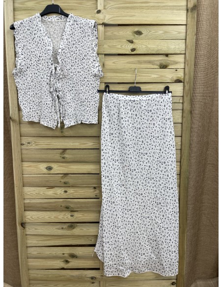 Falda midi estampada